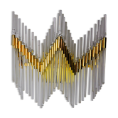 Applique venini, cristaux tubulaire , italie, 1970