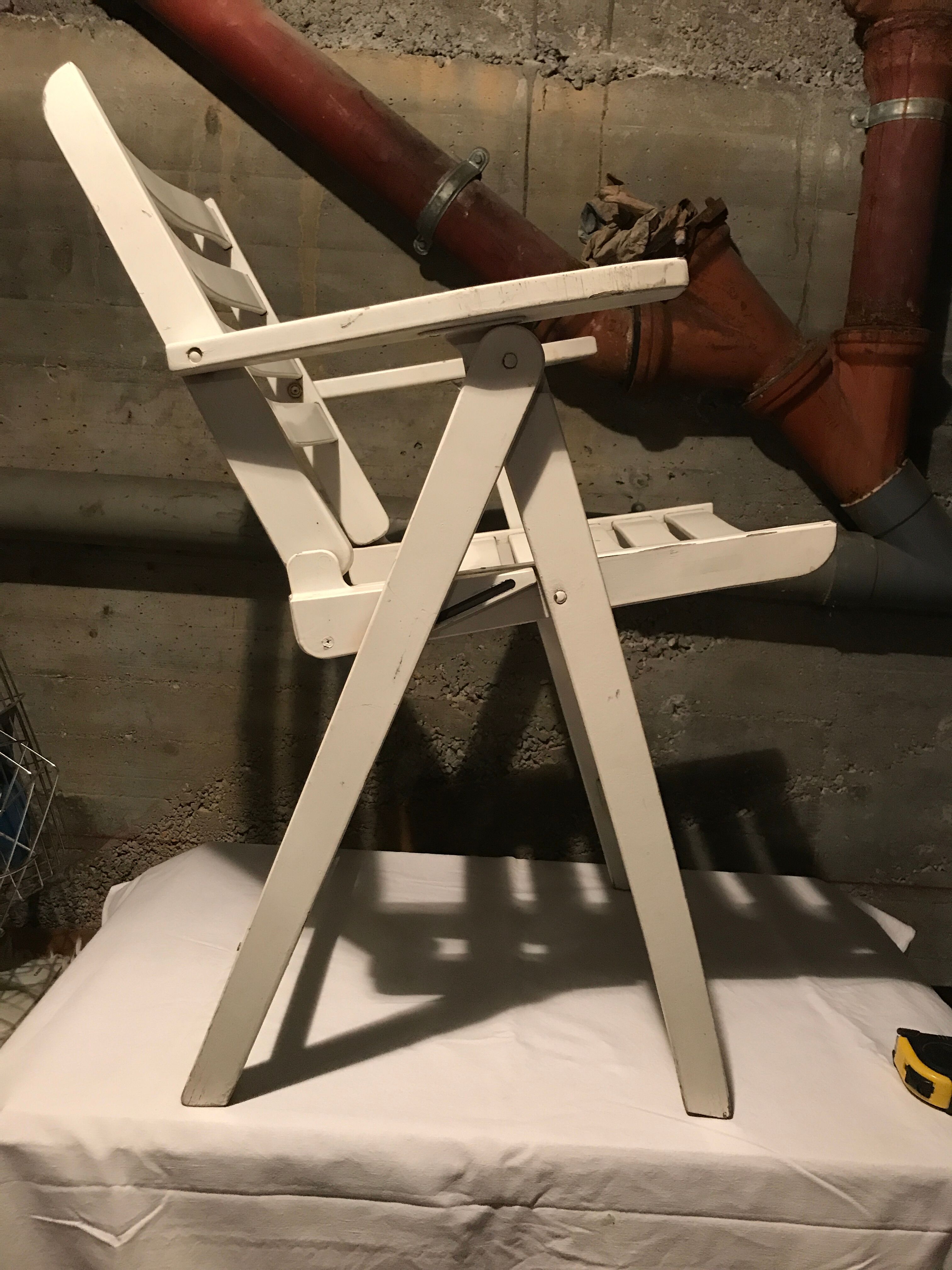 Garden white wood armchairs