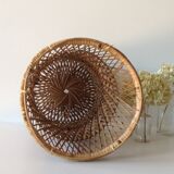 Wicker wastebasket