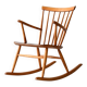 Scandinavian rocking chair 1950s/60s in beech and teak