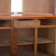 Vintage trading counter in wood and formica orange 1960