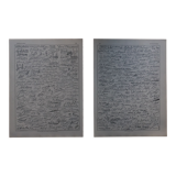 Original lithograph on famous signatures