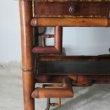 Old colonial style bamboo desk