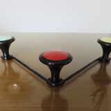Coat rack in bakelite 3 patères color 60s
