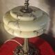 Art Deco lamp 1910 A 40 superb marbled glass shade, 43x23 electric ok, approx.
