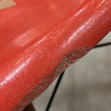Set of 6 vintage red DSW chairs by Charles and Ray Eames