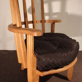 Armchair and his pedestal of Guillerme et Chambron, circa 1960