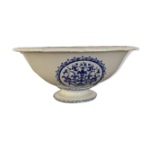Large old Gien earthenware salad bowl with Rouen decor