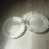 Ensemble de 2 assiettes en terre de fer Saint Amand