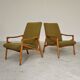 Pair of light green armchairs by Jiri Jiroutek for Interier Praha, 1960