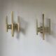 Pair of Regency brass wall lights in Italy