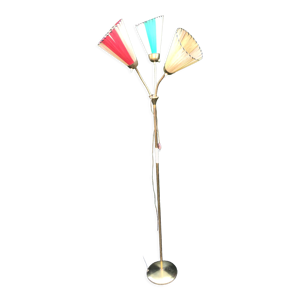 Lampadaire doré 3 bras années