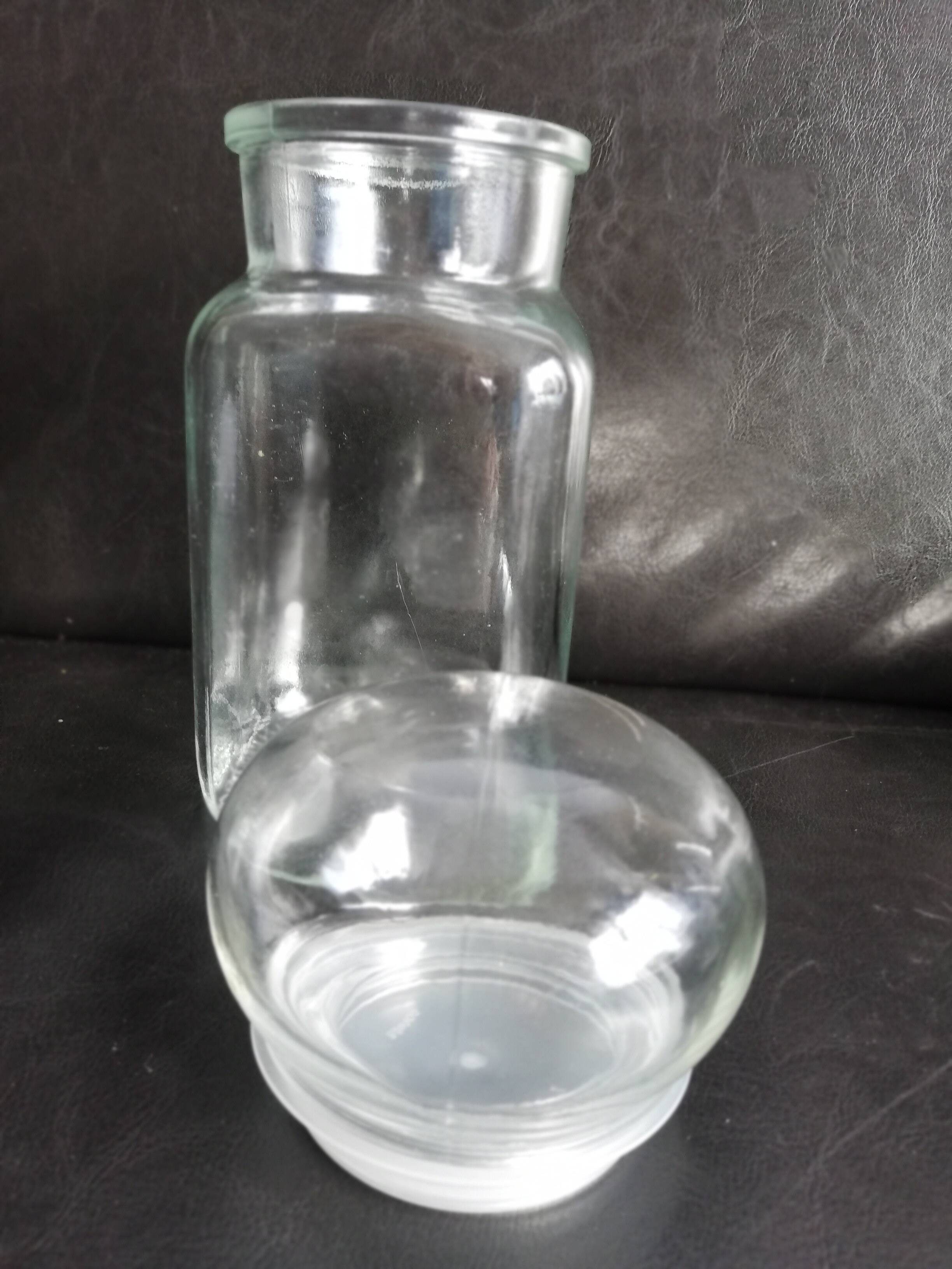 Clear glass jar
