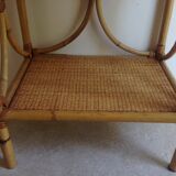 Bedside table vintage rattan