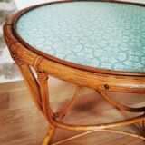 Table basse en rotin
