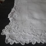 Pair of linen monogrammed pillowcases