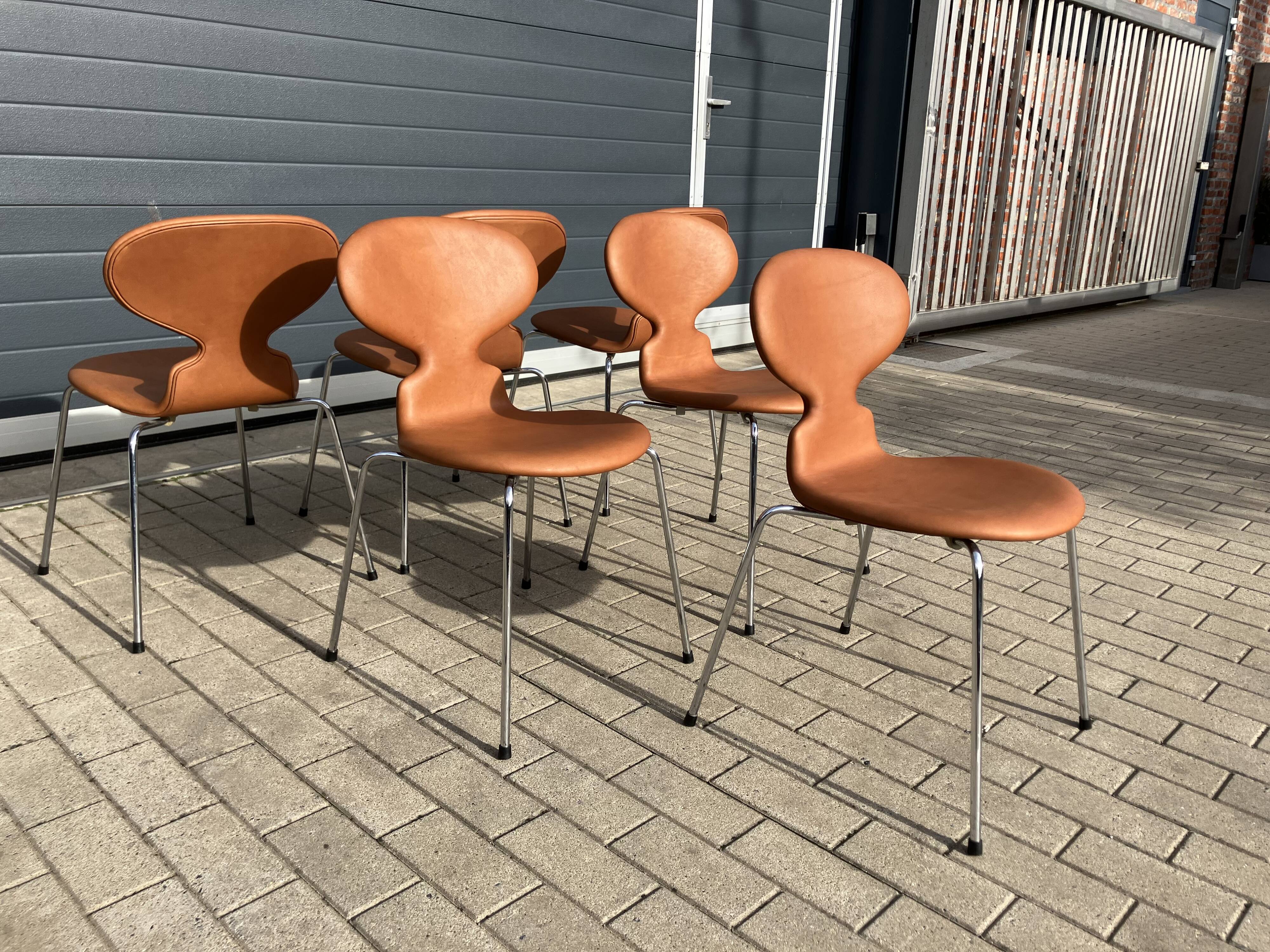 Fritz hansen ant chairs in cognac leather new!!
