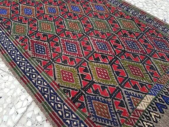 Vintage Turkish hallway rug 54x406 cm