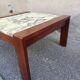 Vintage coffee table wood and marble