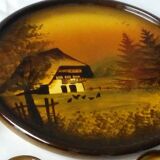 Service a liqueur en faience schramberg majolica style saint jean du desert