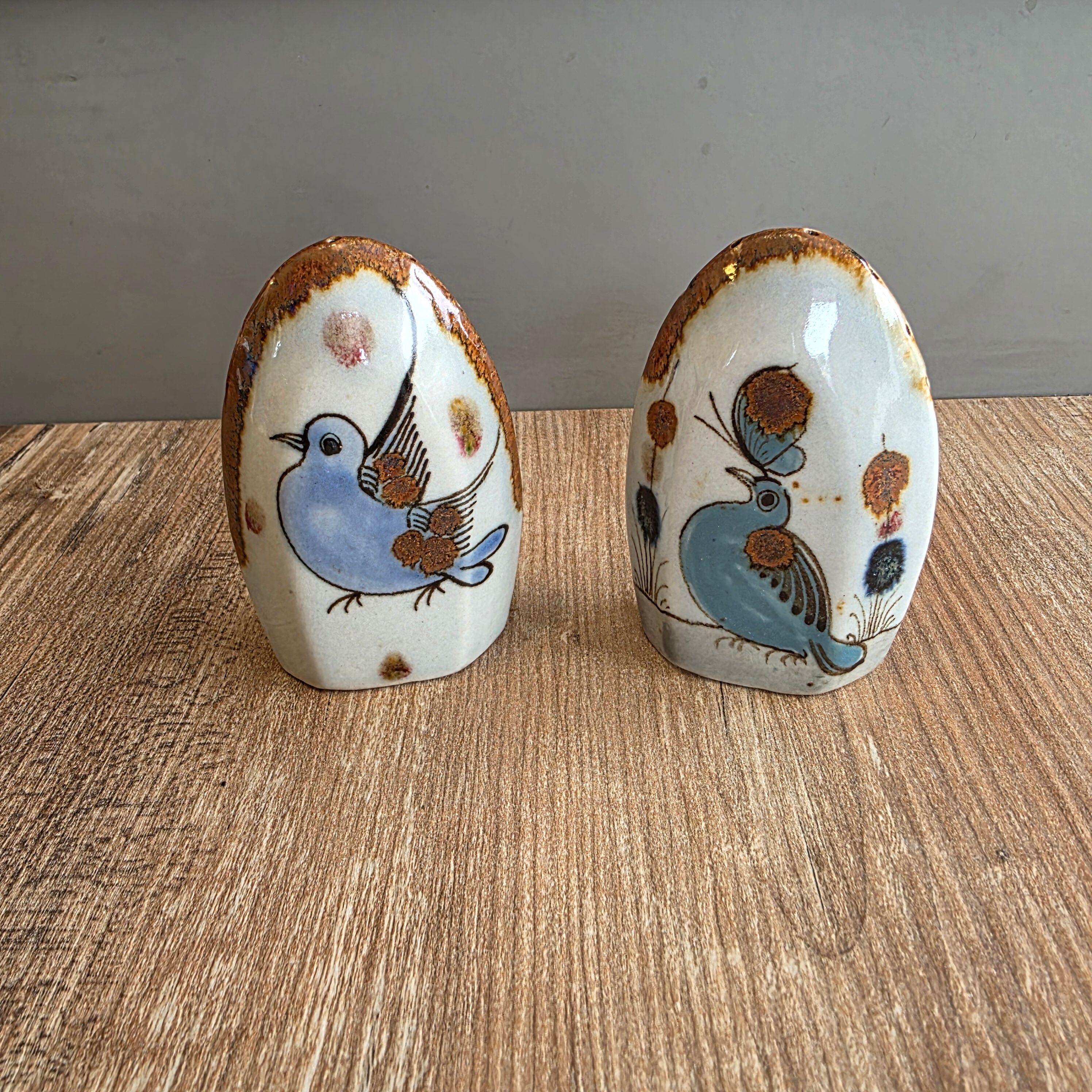 Vintage Salt and Pepper Shaker Duo - Ken Edwards - Mexico Tonalá