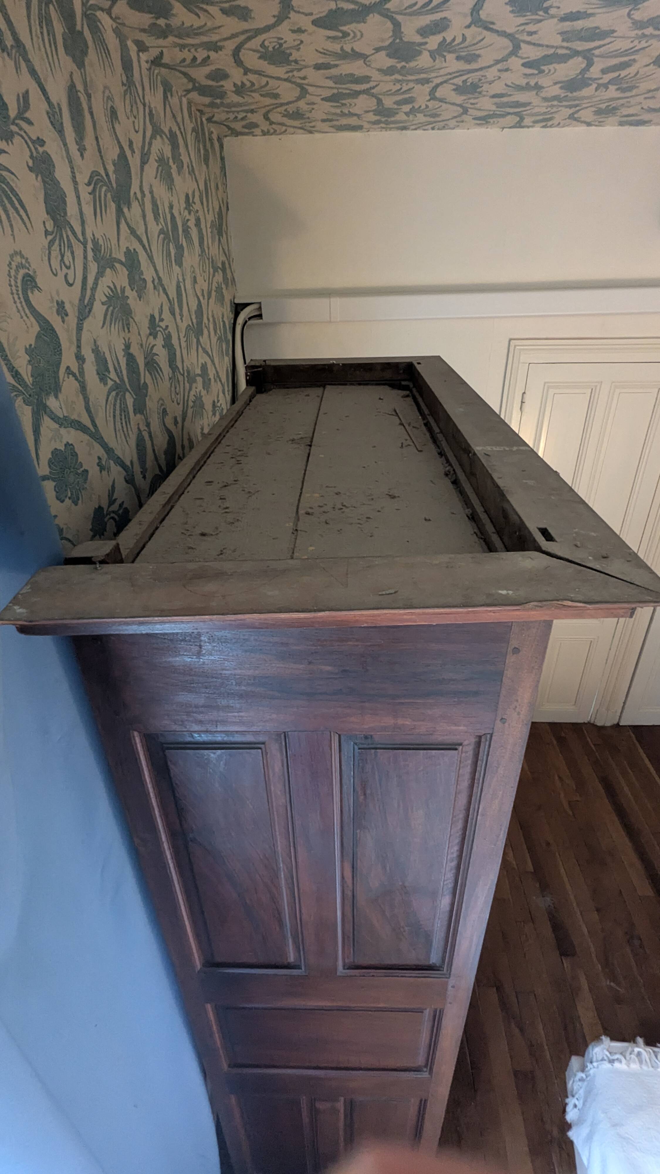 Large French provincial wardrobe in Louis XV style