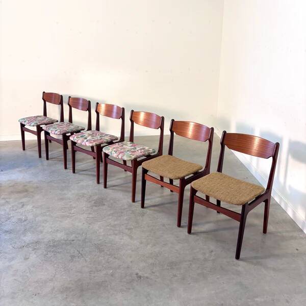 Set of six dining chairs by Erik Buch, Denmark 1960s