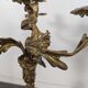 Pair of Candle Holders or Candelabra in Gilded Bronze