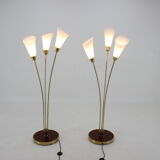 Pair of art deco floor lamps, Czechoslovakia 1940s