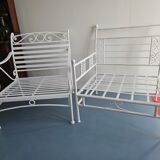 2 wrought iron armchairs