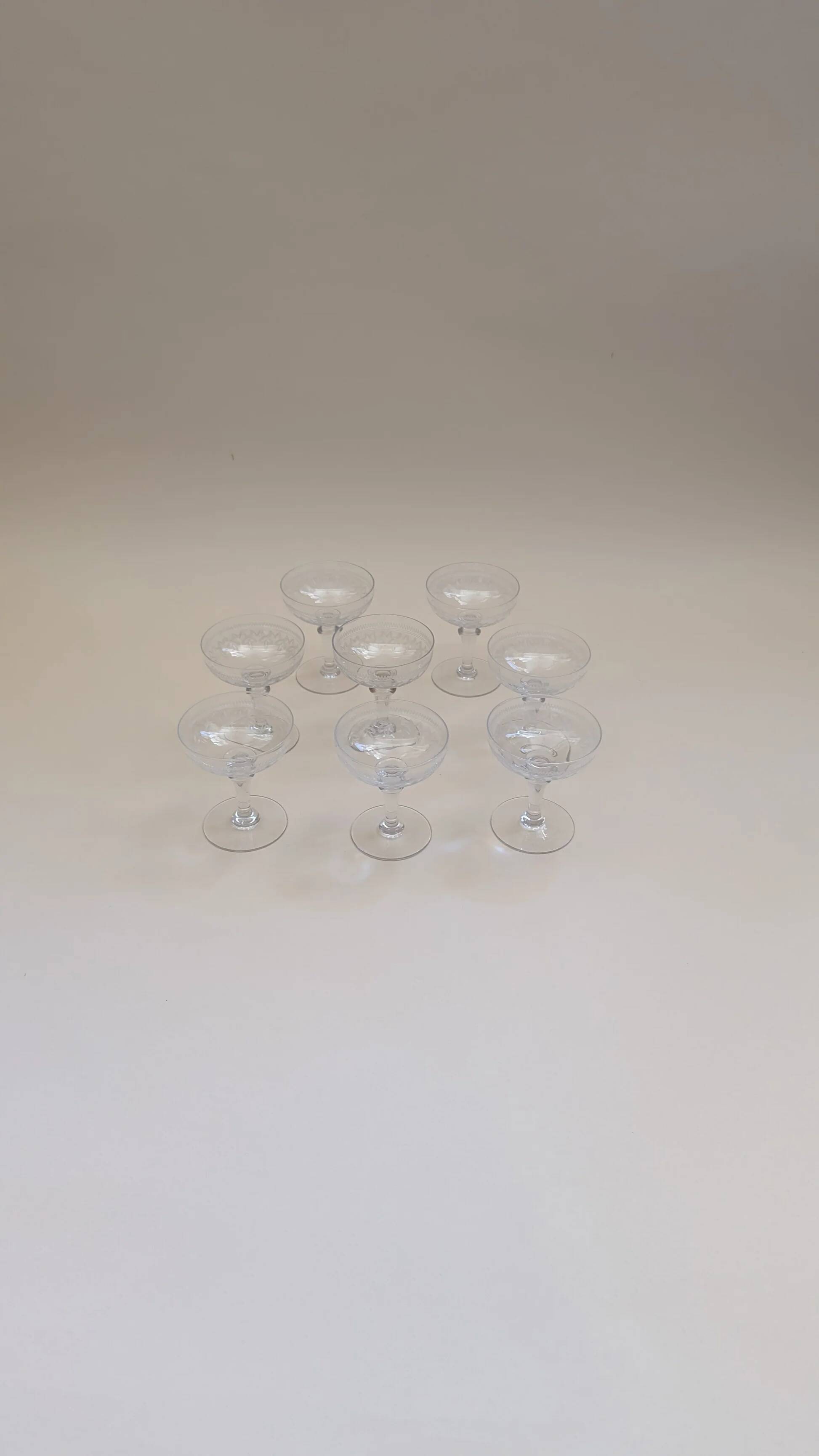 Engraved champagne glasses