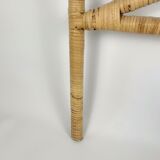 Rattan headboard decoration peacock tail