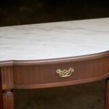 Superb mahogany and marble console table (early 20th century).