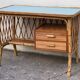 Vintage rattan desk 1960