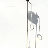 Vintage Brass Floor Lamp Bubble Height-adjustable Spotlight from IKEA 1970s