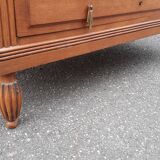 Commode coiffeuse chêne et marbre