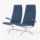 Canapé “SAS Chair” en en métal chromé et tissu bleu par Jens Armundsen pour Fritz Hansen