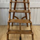 Late 19th century walnut library stepladder