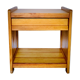 Table de chevet avec tiroir en pin blond massif vernis 1970