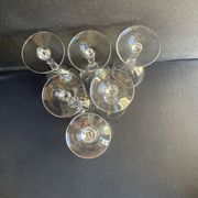 Red wine glasses