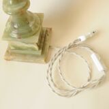 Green and Grey Marbled Table Lamp - Early 20th Century Vintage Table Lamp
