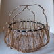 Vintage Erdecor basket in metal wires gilded with fine gold circa 1960