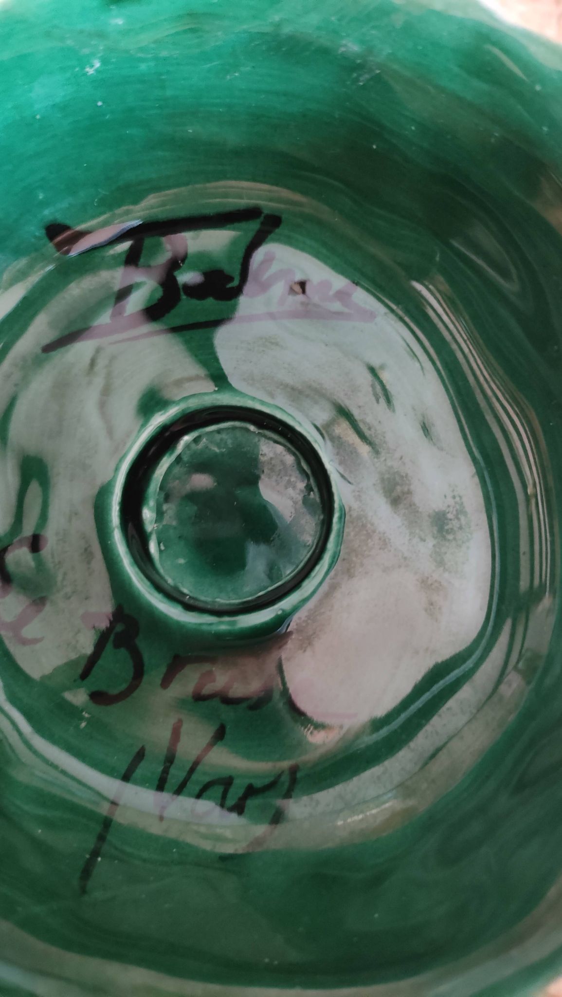 Vase corolle vintage en céramique flammée — Balma, Le Brusc (Années 50-60)