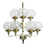 Beautiful 1960s brass glass Tulipan ceiling lamp by Hans Agne Jakobsson