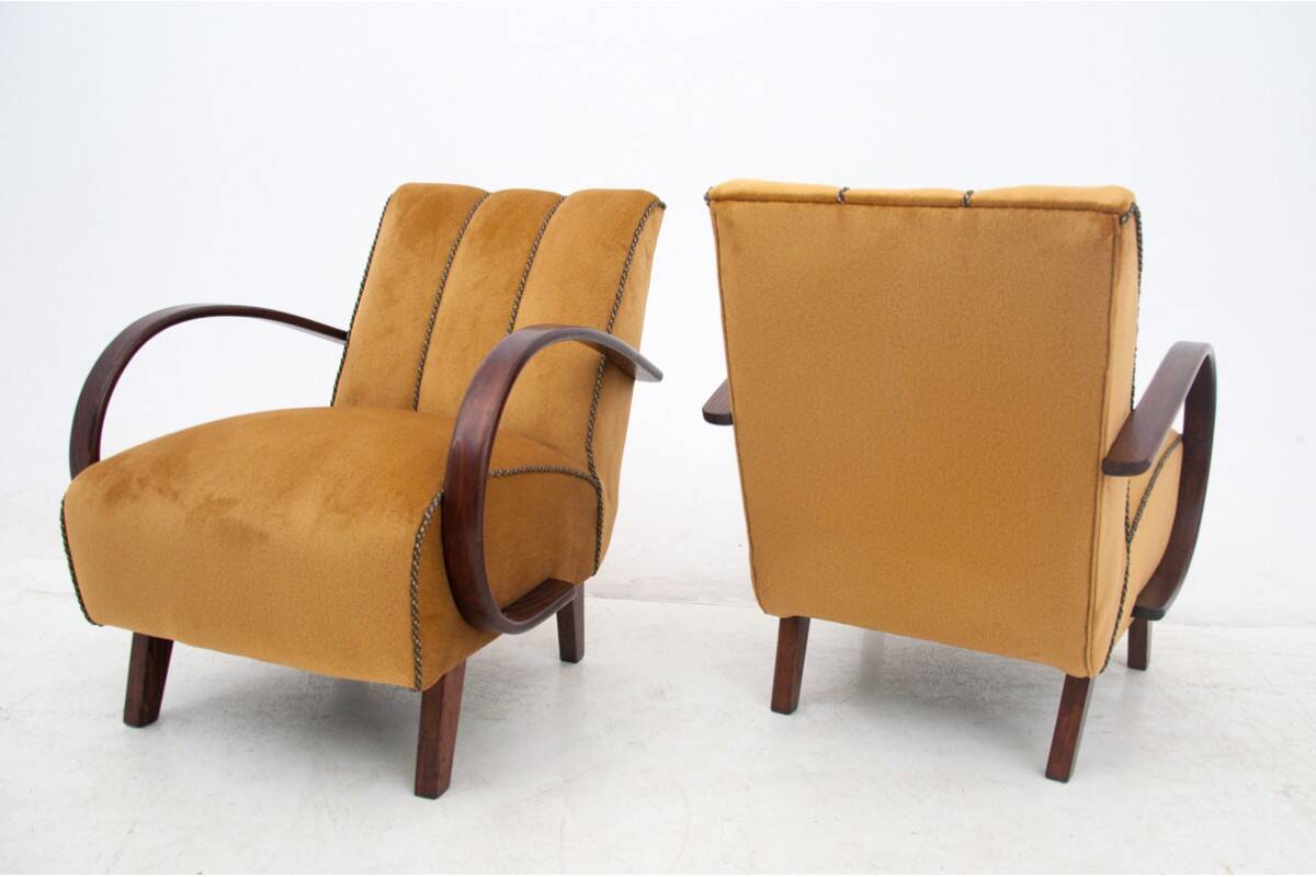 Art Deco armchairs by J. Halabala, Czech Republic, 1930s