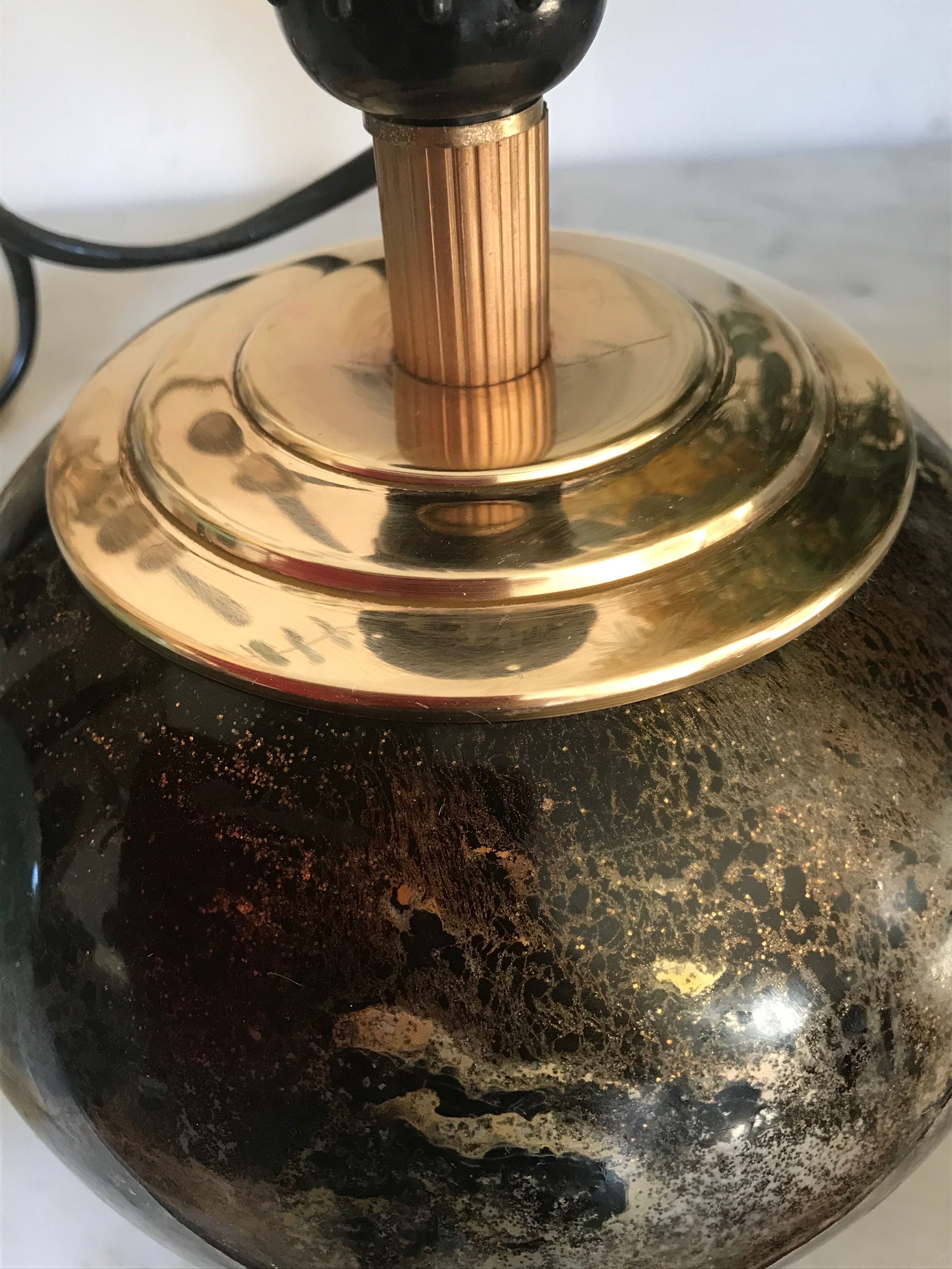80s glazing glass ball lamp foot