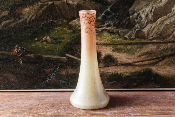 Vase soliflore en verre émaillé, Legras