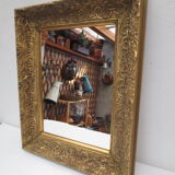 old rectangular mirror, gilded wood frame 44x54cm