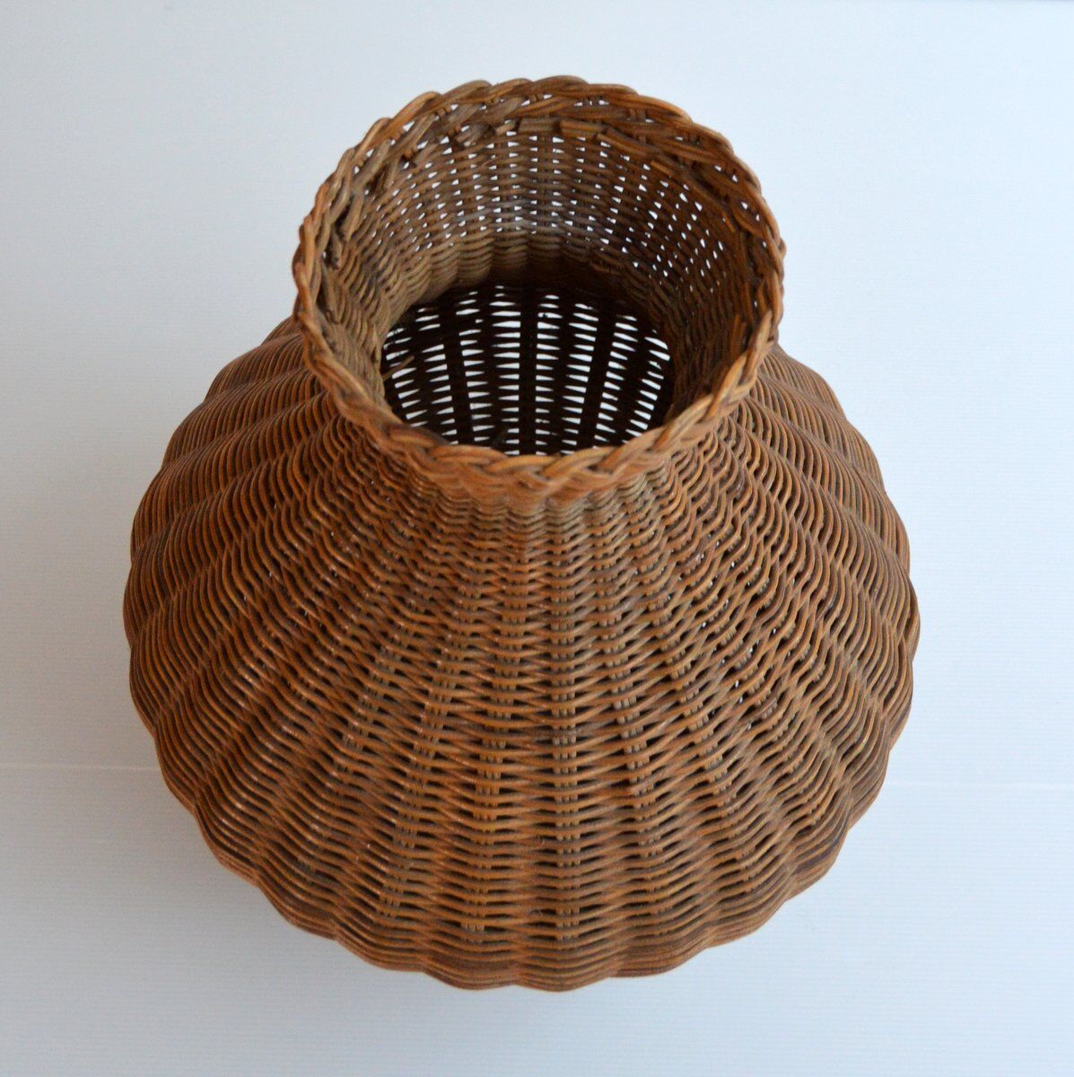 vintage rattan vase