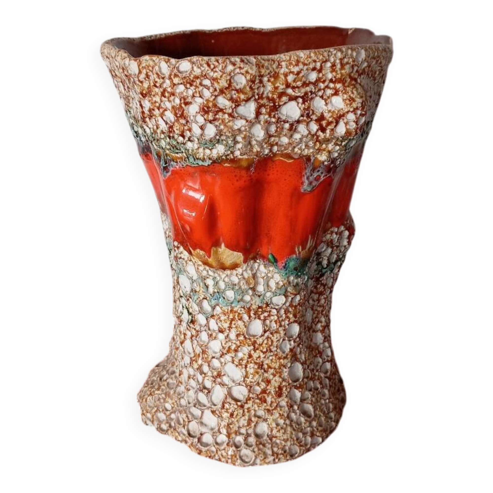 Large Fat Lava Vase
